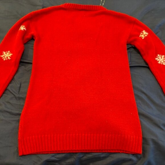 Holiday Time Ugly Christmas Sweater Snowflakes Tree Small - Picture 4 of 5